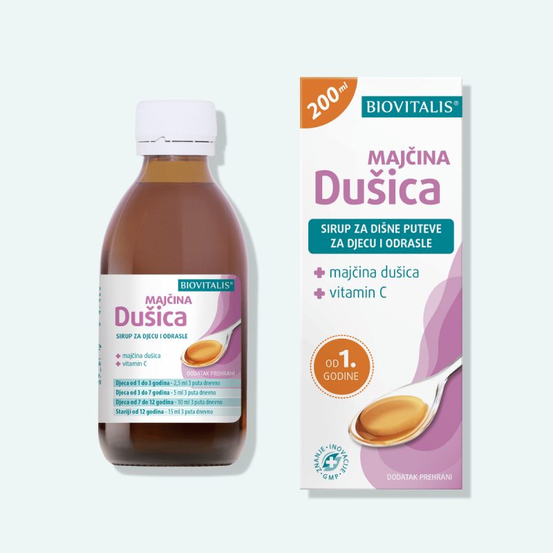 biovitalis majcina dusica sirup s vitaminom c 200 ml biovitalis majcina dusica sirup s vitaminom c 200 ml